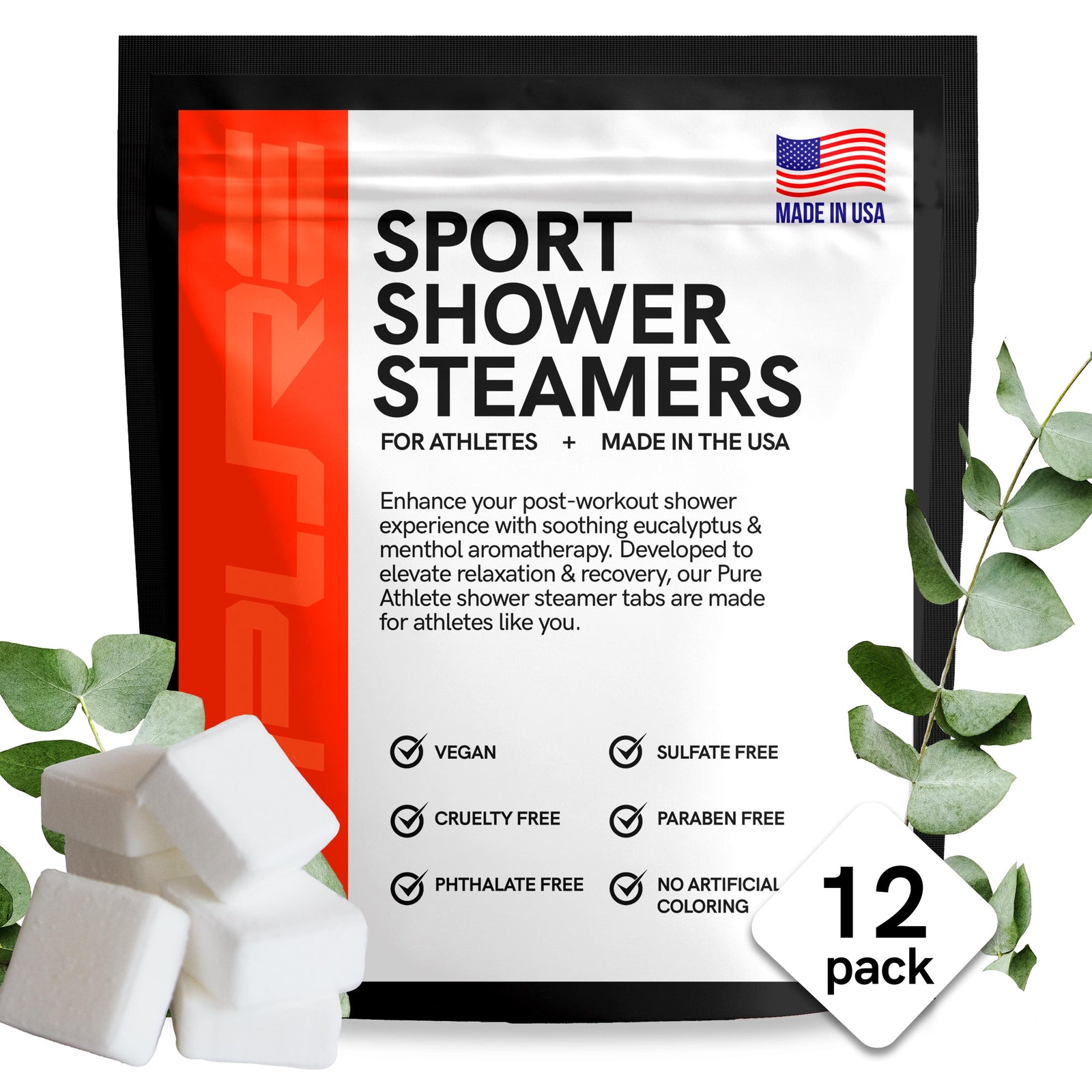 Shower steamer tabs sport athletes relax eucalyptus 