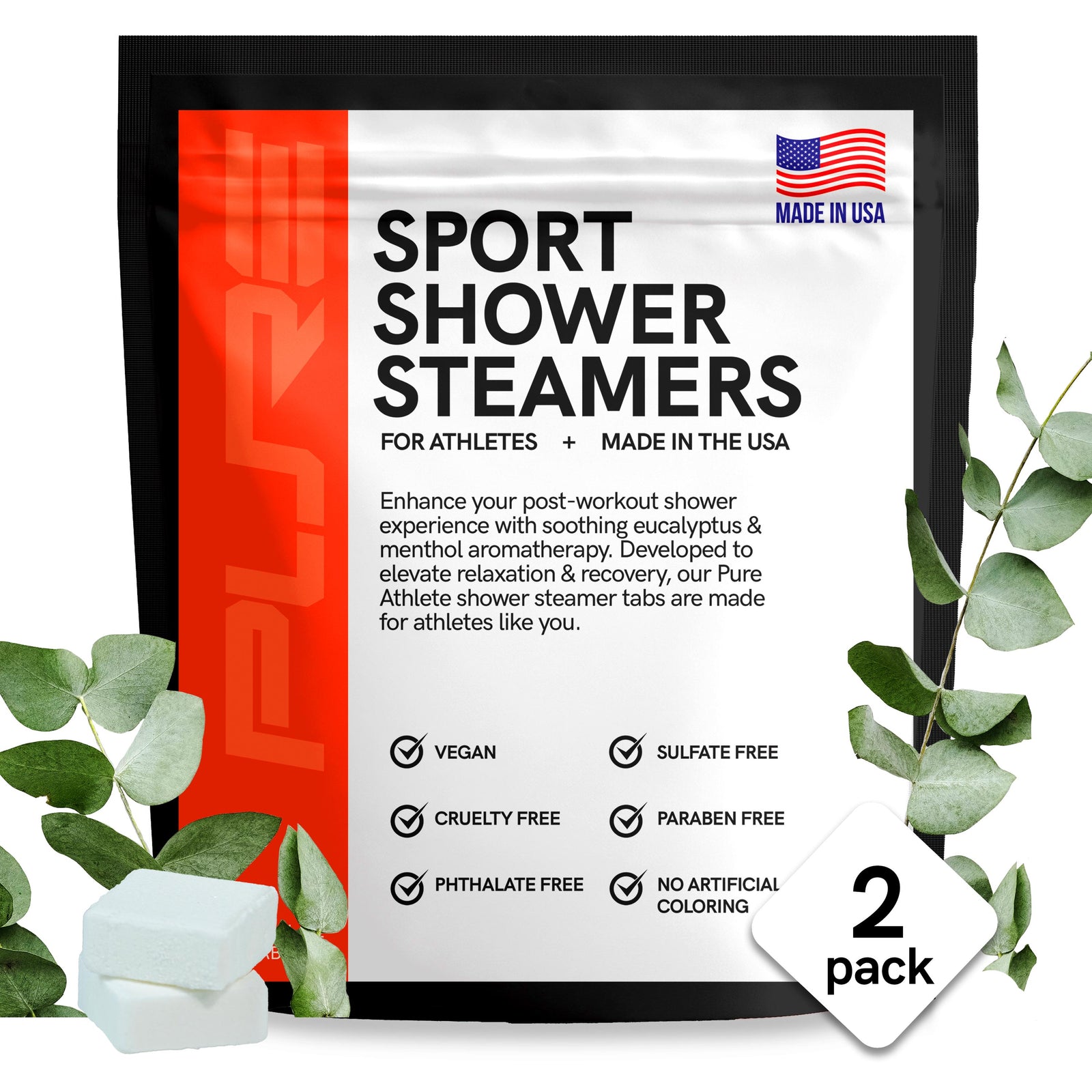 Pure Sport Shower Steamers (2 Tab Pack)