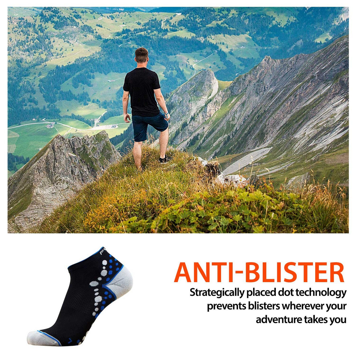  Pure Athlete Comfort Padded Walking Socks – Ultra-Comfortable  Anti-Blister Sock : Clothing, Shoes & Jewelry